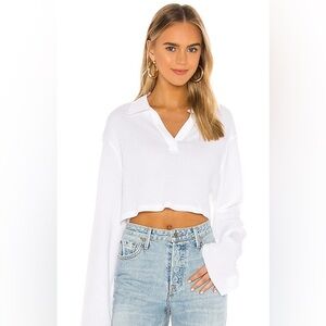 The Range Stark Waffle Knit Cropped Polo